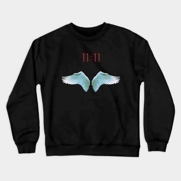 Spiritual Angel wings 1111 Crewneck Sweatshirt by Mia